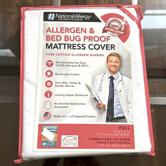 Allergen and Bed Bug Proof Mattress Cover.